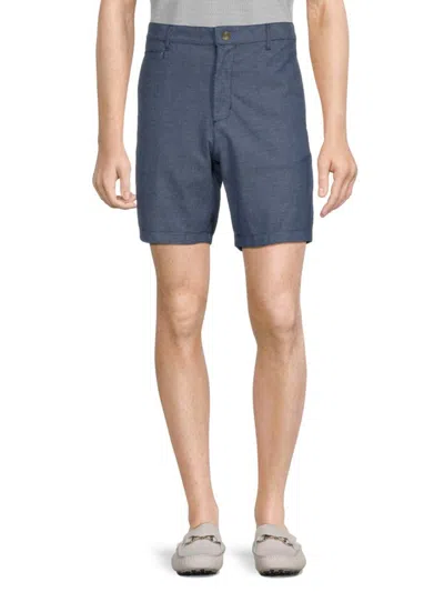 Tailorbyrd Men's Flat Front Shorts In Navy