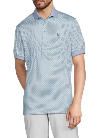 TAILORBYRD TAILORBYRD MEN'S FLORAL PERFORMANCE POLO SHIRT
