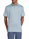 Tailorbyrd Men's Geometric Print Performance Polo Shirt In Animal Print