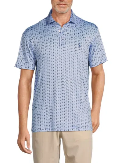 Tailorbyrd Men's Golf Carts Performance Polo In Admiral Blue