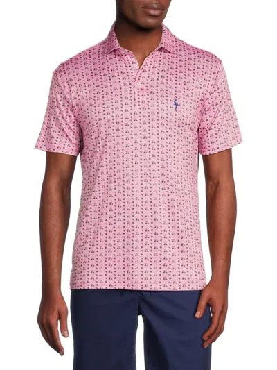 Tailorbyrd Men's Golf Carts Performance Polo In Blush Pink
