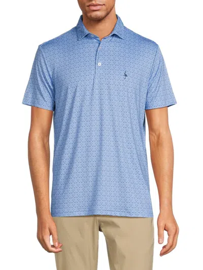 Tailorbyrd Men's Golf Club Print Polo In Blue