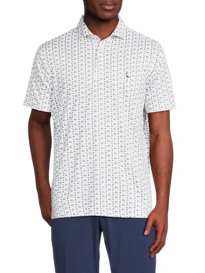 Tailorbyrd Men's Graphic Polo In White