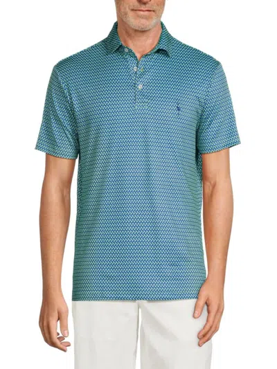 Tailorbyrd Men's Limes Performance Polo In Blue
