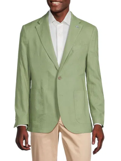 Tailorbyrd Men's Linen Blend Sportcoat In Moss Green