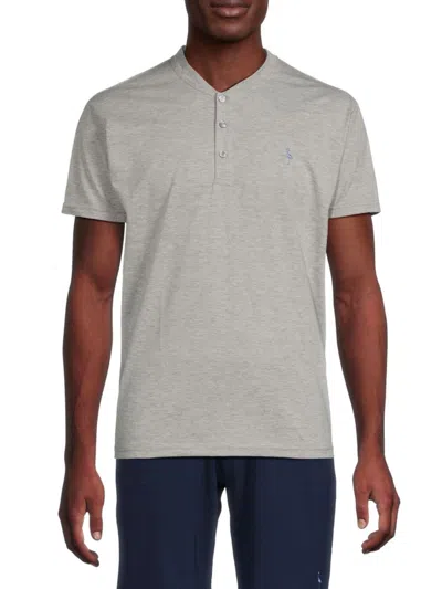 Tailorbyrd Men's Logo Henley In Black
