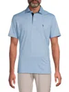 Tailorbyrd Men's Logo Performance Polo Shirt In Light Blue