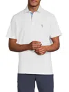 Tailorbyrd Melange Mesh Performance Polo Shirt In White