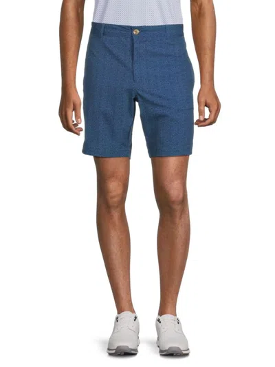 Tailorbyrd Men's Melanga Textured Flat Front Shorts In Navy