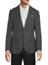 Tailorbyrd Men's Melange Glen Plaid Modern Sport Coat In Gray