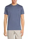 Tailorbyrd Tonal Melange Performance Tee In Navy