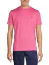 Tailorbyrd Men's Melange Logo Tee In Rose Pink