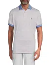 Tailorbyrd Multi Geo Performance Polo Shirt In White