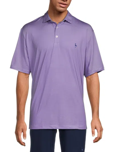 Tailorbyrd Men's Micro Striped Polo In Pink