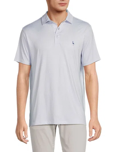 Tailorbyrd Men's Pin Dot Performance Polo In Blue