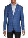 Tailorbyrd Men's Plaid Modern Fit Blazer In Blue