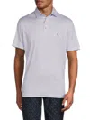 Tailorbyrd Multi Dots Performance Polo Shirt In White