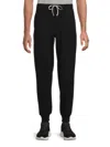 Tailorbyrd Men's Solid Drawstring Joggers In Black
