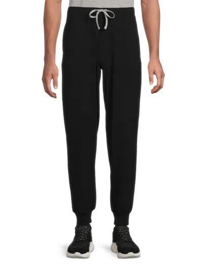 Tailorbyrd Men's Solid Drawstring Joggers In Black