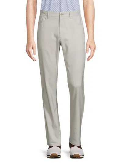 Tailorbyrd Men's Solid Flat Front Pants In Pebble Grey
