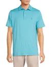 Tailorbyrd Men's Solid Performance Polo In Aqua Blue