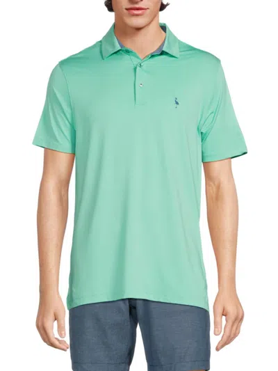 Tailorbyrd Men's Solid Performance Polo In Fresh Mint