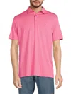 Tailorbyrd Men's Solid Performance Polo In Rose Pink