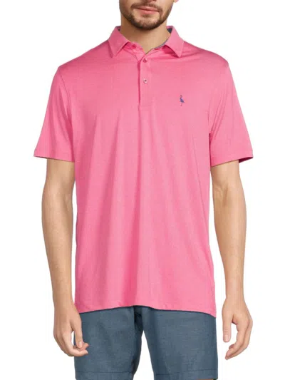 Tailorbyrd Men's Solid Performance Polo In Rose Pink