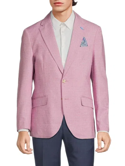 Tailorbyrd Men's Textured Blazer In Pink