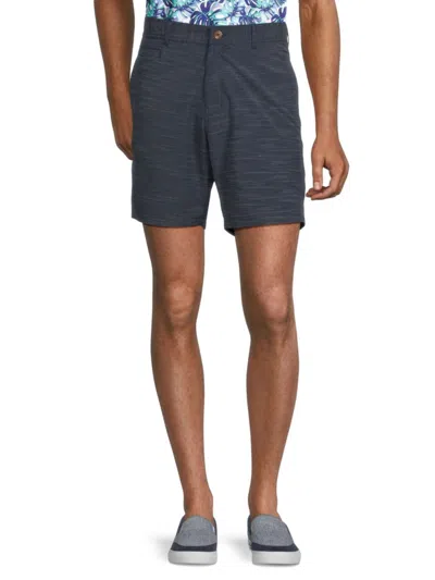 Tailorbyrd Men's Textured Performance Shorts In Navy