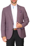 Tailorbyrd Micro Houndstooth Sport Coat In Red