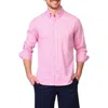 Tailorbyrd Micro Gingham Stretch Cotton Button-up Shirt In Rose Pink