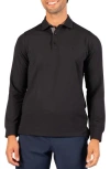 Tailorbyrd Micro Grid Performance Polo In Black