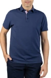 Tailorbyrd Micro Grid Performance Polo In Blue