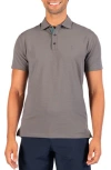 Tailorbyrd Micro Grid Performance Polo In Grey