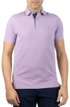 Tailorbyrd Micro Grid Performance Polo In Purple