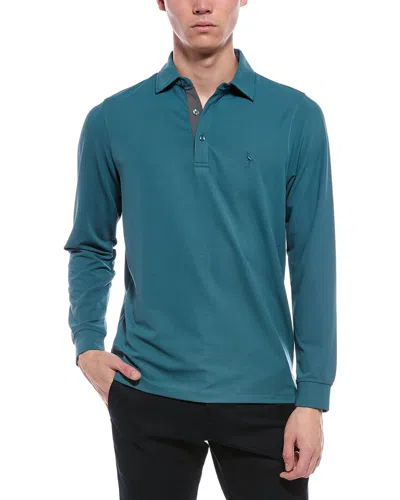 Tailorbyrd Micro Grid Performance Polo Shirt In Multi