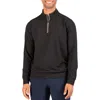 Tailorbyrd Micro Grid Quarter Zip Performance Pullover In Black