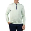 Tailorbyrd Micro Grid Quarter Zip Performance Pullover In Green