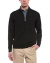 Tailorbyrd Micro Grid Textured Performance 1/4-zip Pullover In Black