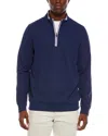 Tailorbyrd Micro Grid Textured Performance 1/4-zip Pullover In Blue