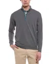 Tailorbyrd Micro Grid Quarter Zip Performance Pullover In Gray