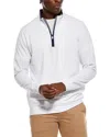 Tailorbyrd Micro Grid Textured Performance 1/4-zip Pullover In White