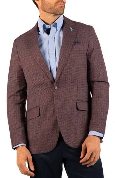 Tailorbyrd Micro Houndstooth Sport Coat In Merlot