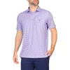 Tailorbyrd Micro Stripe Print Performance Polo In Pink