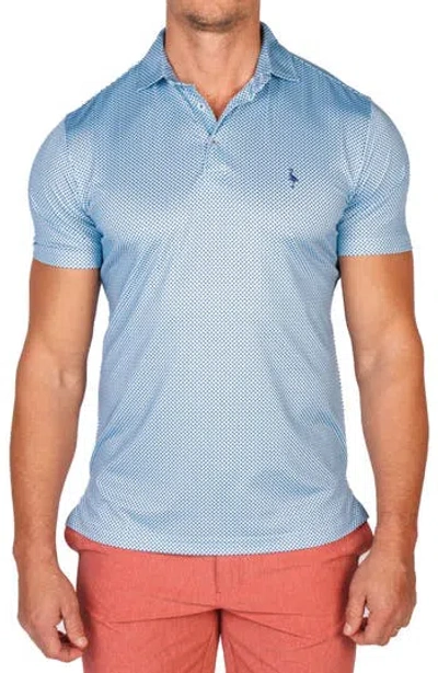 Tailorbyrd Mini Dots Performance Golf Polo In Blue