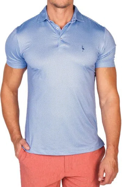 Tailorbyrd Mini Dots Performance Golf Polo In Blue
