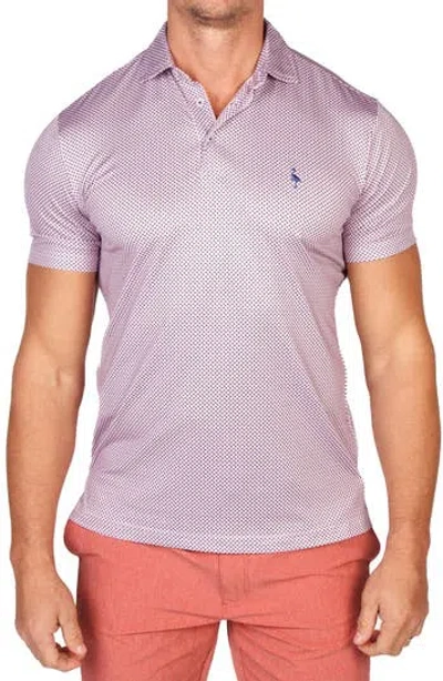 Tailorbyrd Mini Dots Performance Golf Polo In Purple