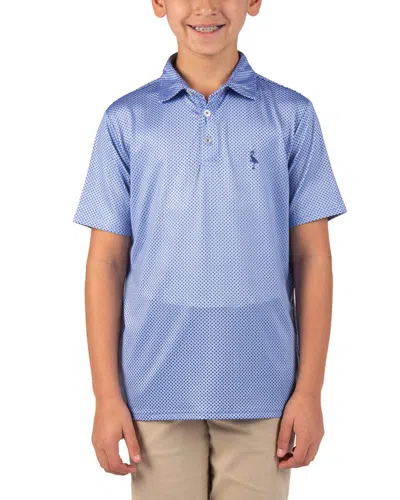 Tailorbyrd Kids'  Mini Dots Performance Polo Shirt In Purple