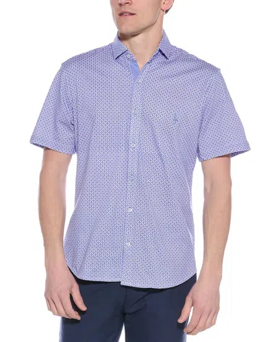 Tailorbyrd Mini Geo Getaway Knit Shirt In Pink